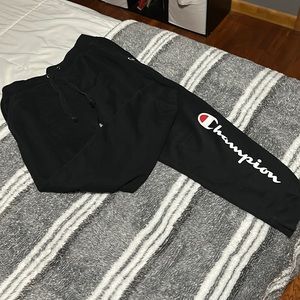 Black champion jogger sweatpants